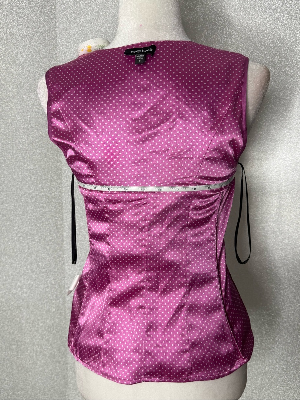 bebe Purple Satin Corset Top - Picture 8 of 11